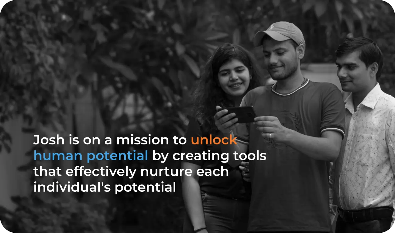 three people looking something in a mobile