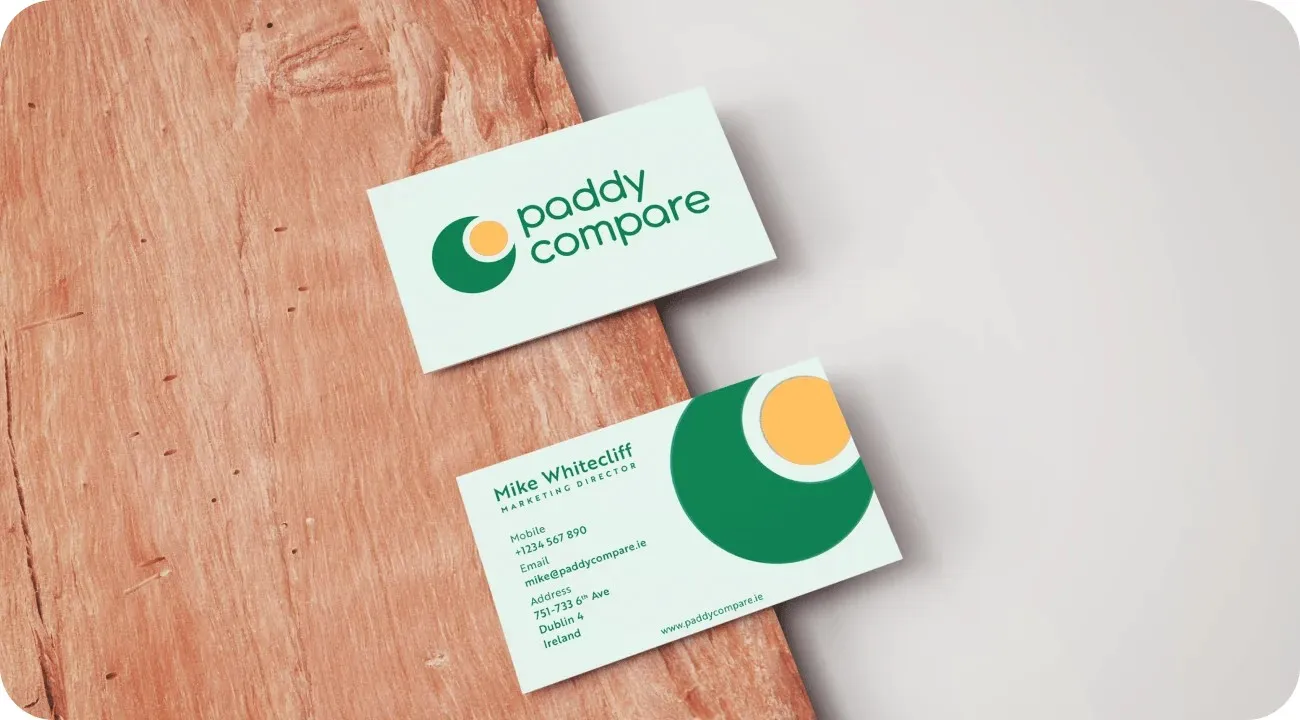 Paddy Compare business card