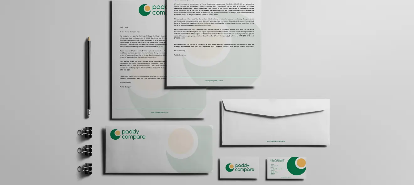 Paddy Compare corporate branding