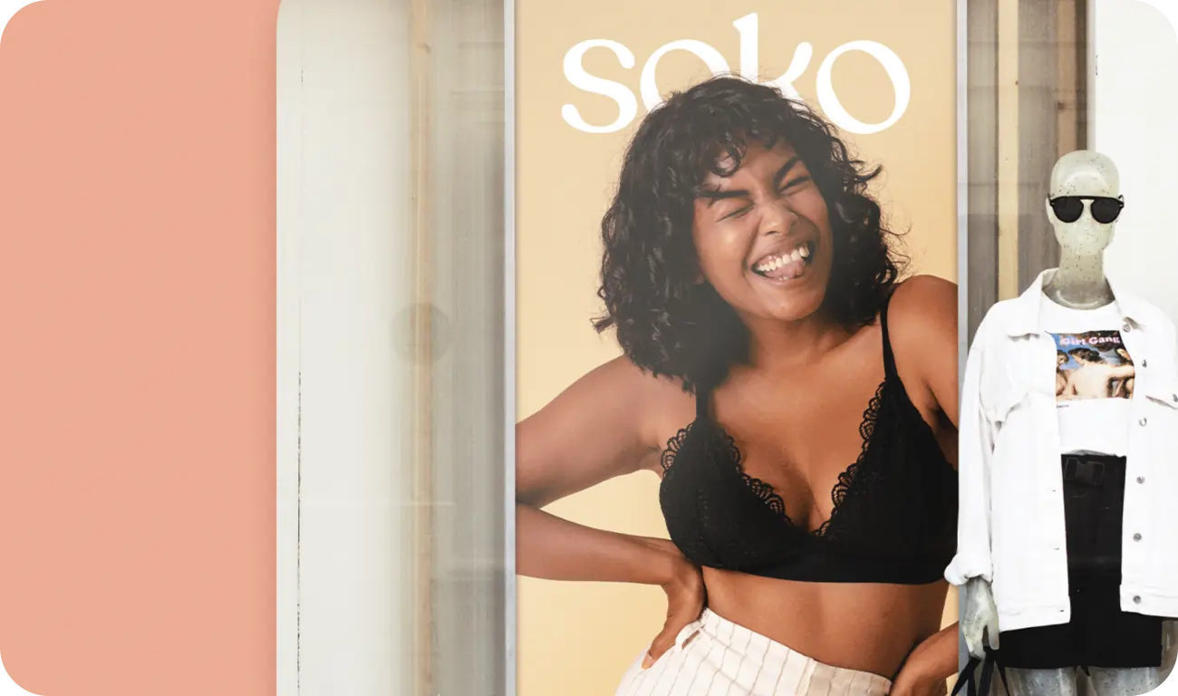 woman smiling and posing for Soko