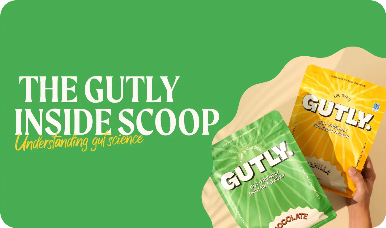 Gutly products inside scoop