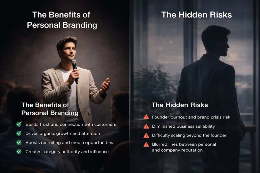 Real Benefits and Hidden Risks of Founder Visibility